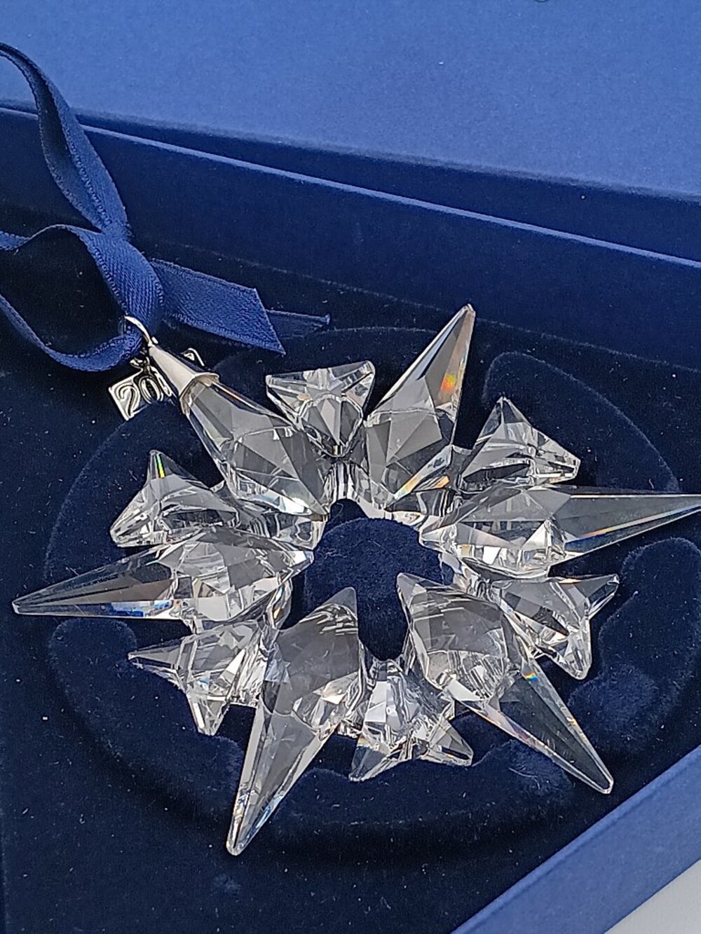 New Mint Condition Swarovski Annual Snowflake Ornament 2007 Open Box, 3"